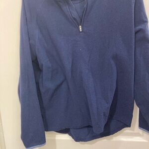 Peter Millar Navy Zip-Up Sweater